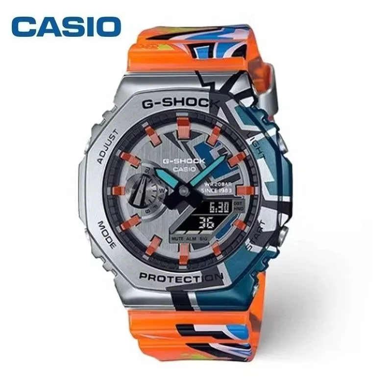 Casio GM-2100 Men's Watch Series Luxury Brand Sports G SHOCK Waterproof Shockproof Multi Functional Stainless Steel Dual Screen