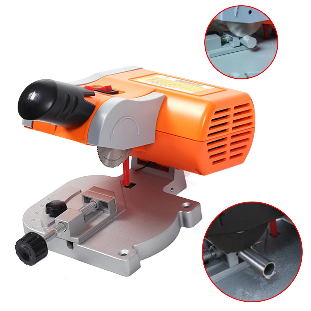 220V 90W マイクロデスクトップ 45 ° 木材、プラスチック、石、非鉄金属の切断に適した切断機 25x14x15cm