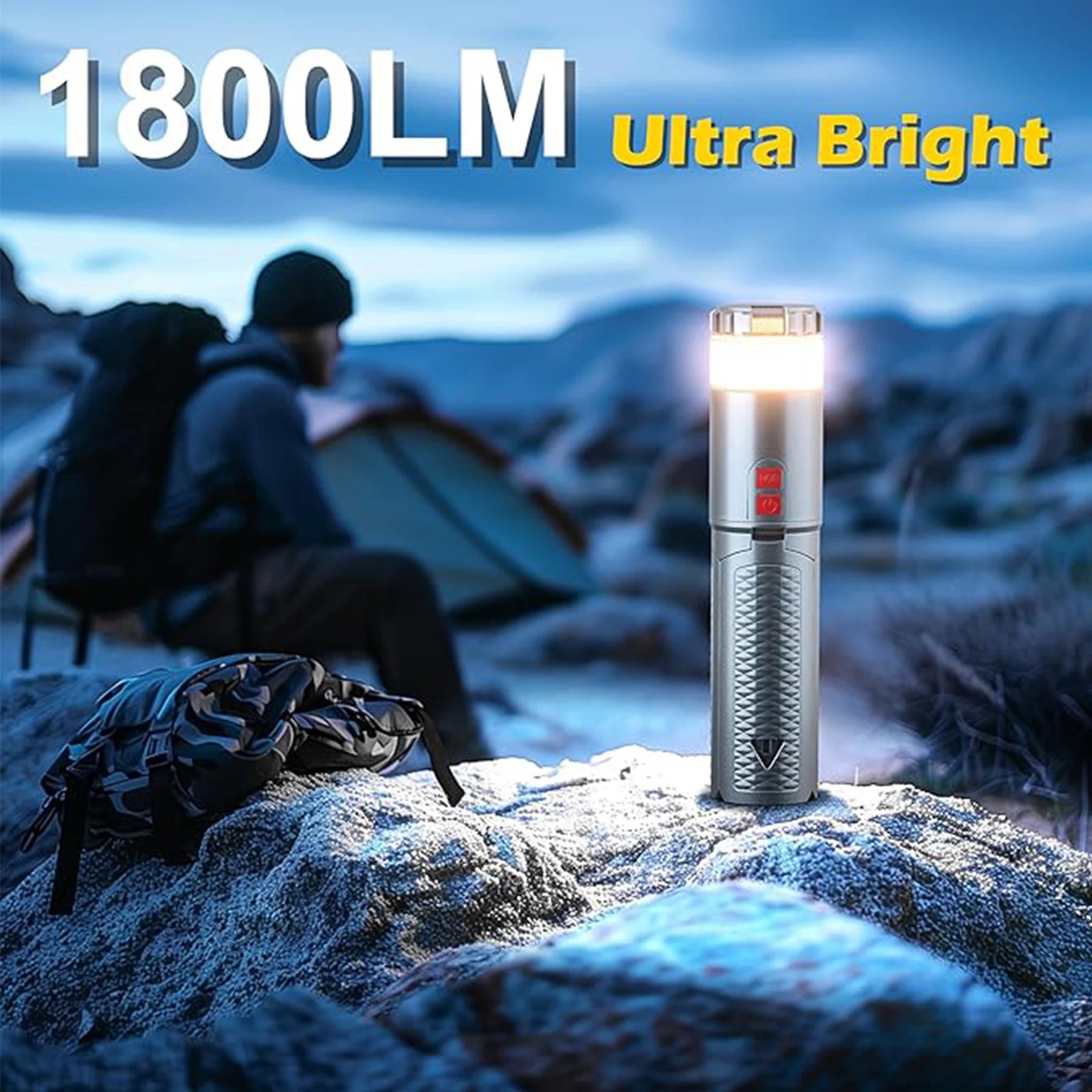 Telescopic Camping Light Rechargeable Portable Outdoor LED Lantern Table Lamp 5 Light Modes With Tripod Emergen