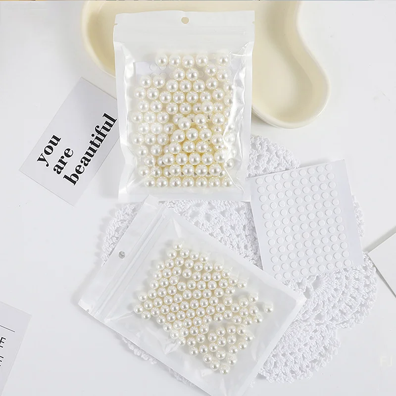 

[YU] 100 шт. жемчуг DIY материал 0,31 дюйма белый жемчужный букет декоративный жемчуг