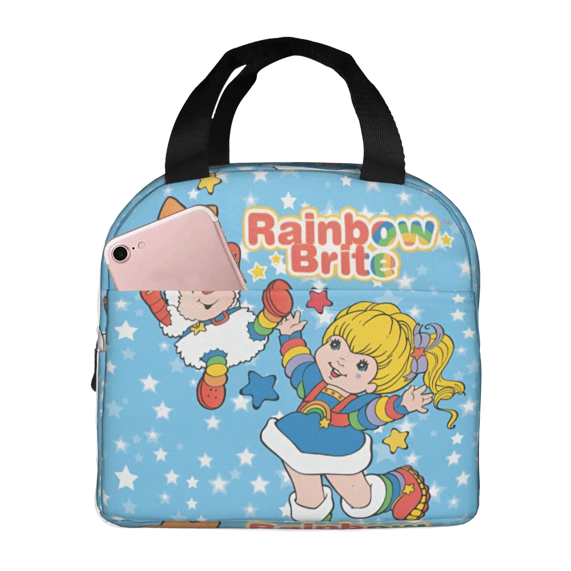 R-Rainbows B-Brite Thermal Insulated Lunch Bag Women Adorable Anime Portable Lunch Container for School  Multifunction Food Box