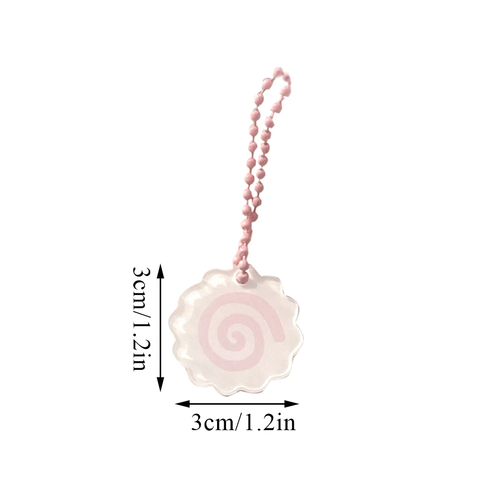 1Pc Mini Acrylic Pink Squid Roll Charm Keychain Hanging Ornament Plush Fish Plate Keyring Lovely Pendants For Purse Bag Backpack