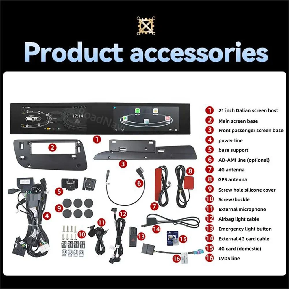 Schermo doppio sistema per radio Audi Q5 2009-2017 con navigazione GPS Carplay Dsp 360