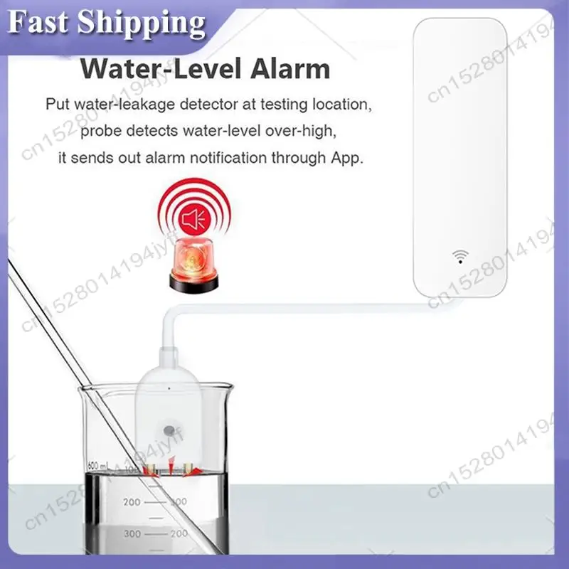 -ABDH Tuya Zigbee Sensor inteligente de fugas de agua Detector de nivel de desbordamiento de agua Sistema de alarma de seguridad Sensor de fugas de inundación