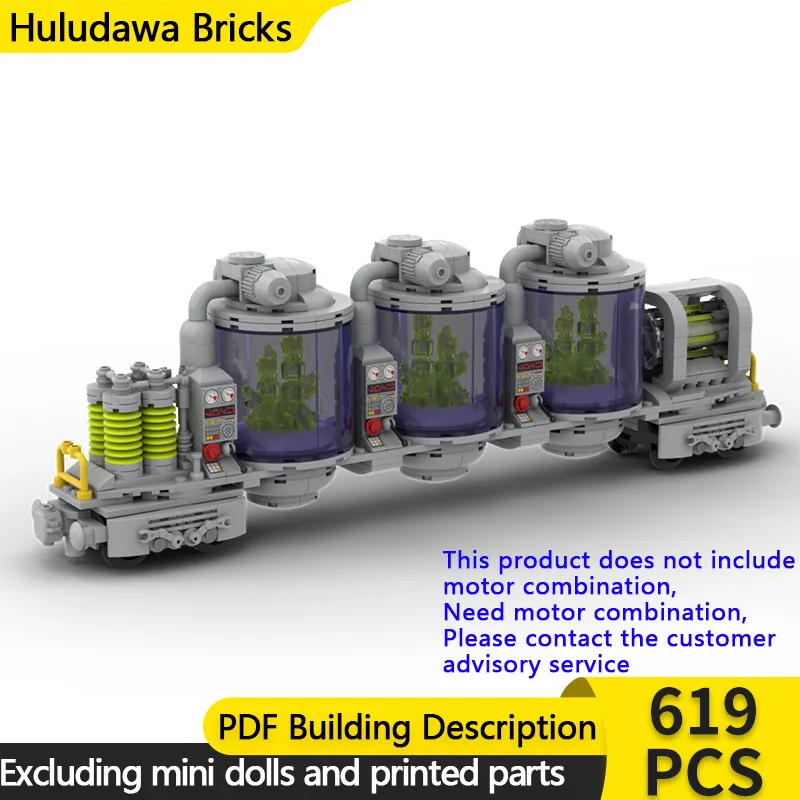 

Модель городской автомобиль MOC, строительные кирпичи, хрустальная энергетическая камера, поезд, вагон, модульная технология, детский праздничный подарок, сборный игрушечный костюм