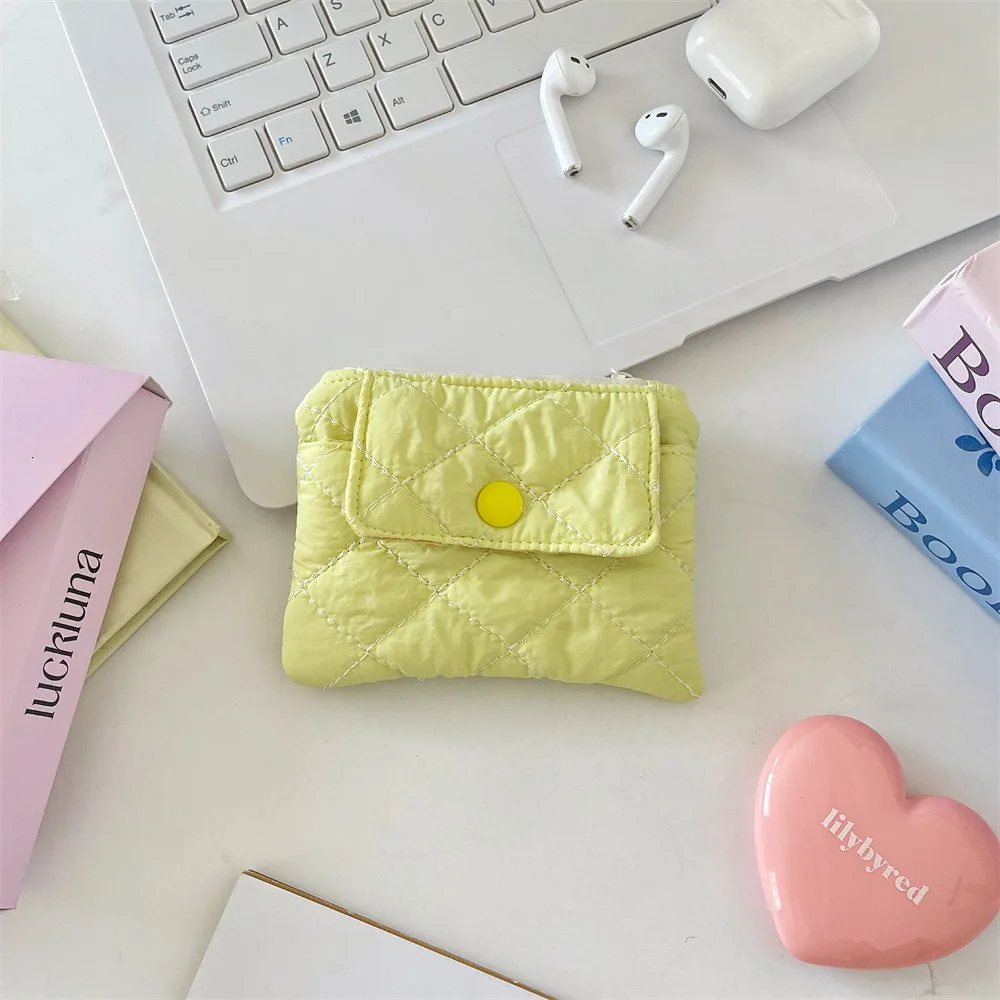 

Sweet Multifunctional Mini Canvas Coin Purse Jewelry Packing Bag Card Holder Cute Wallet Candy Color Small Lipstick Bag Travel