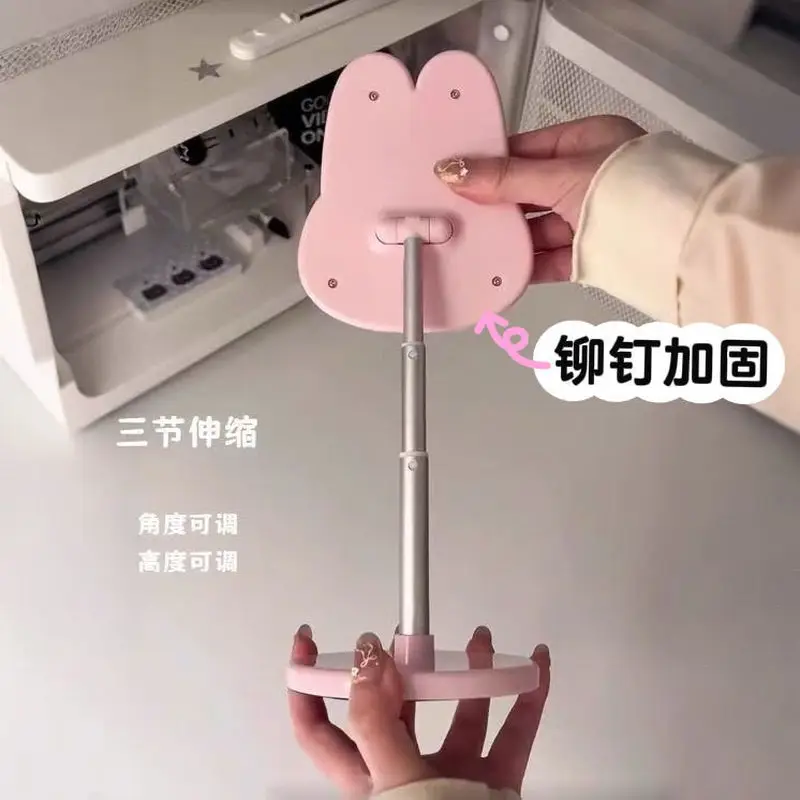 جديد بلدي ميلودي كورومي سينامورول دعم الهاتف كسول تلسكوبي سطح المكتب حامل لطيف كمبيوتر محمول صغير دعم قوس