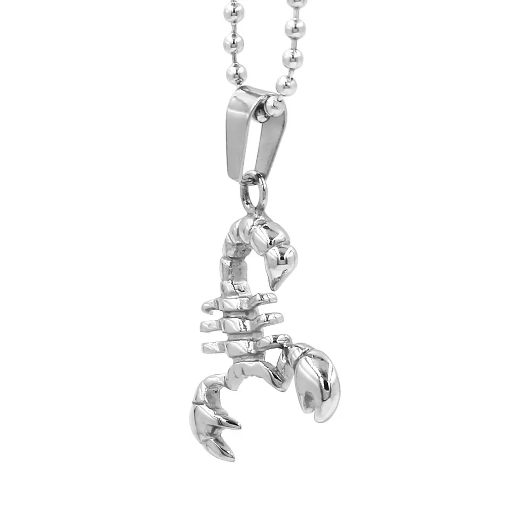 Fashion Little Scorpion Pendant Stainless Steel Jewelry Animal Swingable Joint Scorpion Biker Pendant For Men Women Kid as Gift