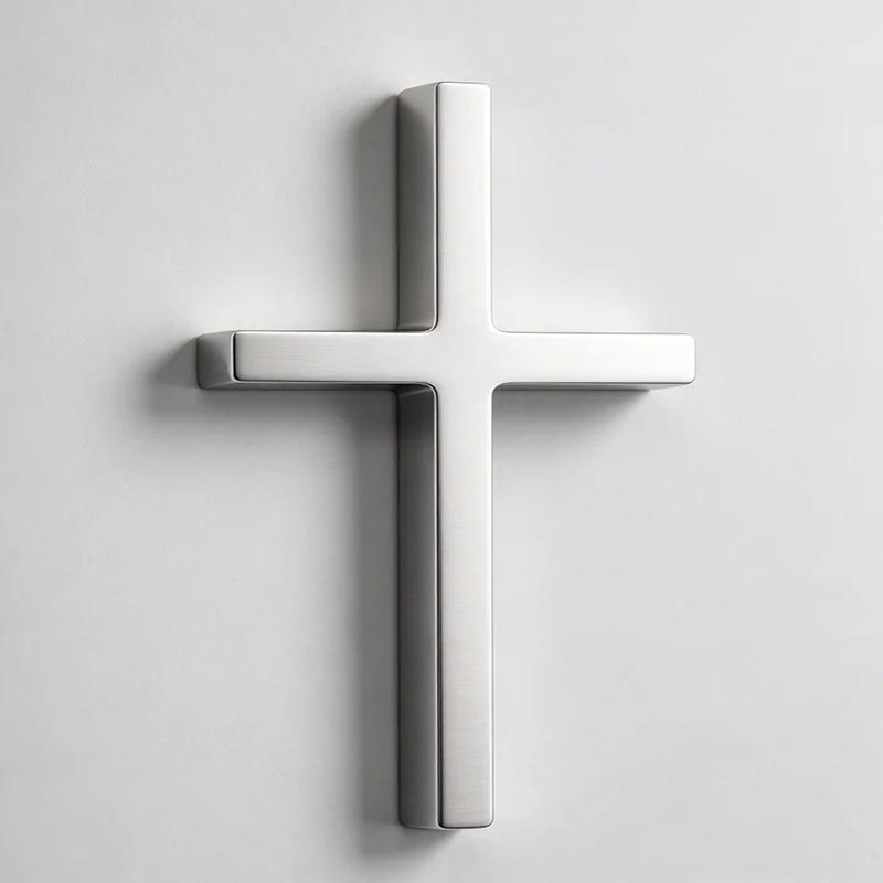 3D Metal Cross Sign For Family Prayer Corner, Wall-mounted Decorations at entrance, Commemorative and Blessing Items Faith Gift