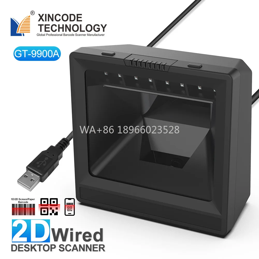 

Xincode Китай Производитель 1D QR-код Встроенный большой настольный считыватель 2D Всенаправленный модуль сканера штрих-кода GT-9900A