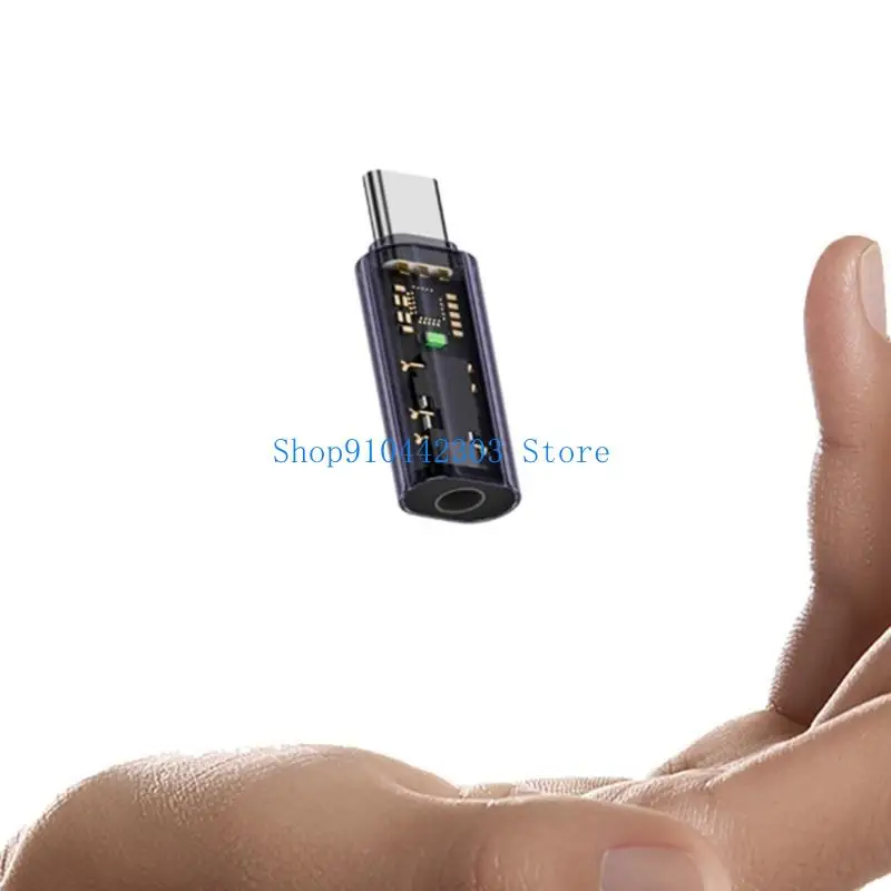 L4MD Facile à utiliser type C à port casque féminin 3,5 mm, avec une puce décodage Connexion fréquence sonore le