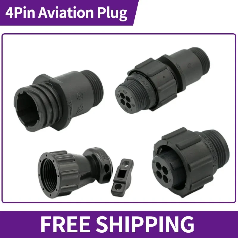 

5/10/100 PCS TE/AMP Type 4Pin Connector Aviation Plug Sheath with Tail Clamp Terminal for SMEMA SMT Equipment 182919-1 182647-1