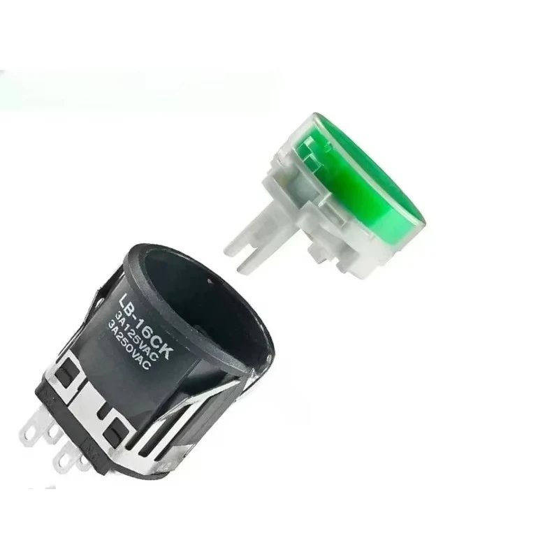 pcs LB-button switch -pin -position self-ing non luminous LBCKW0-JF green transparent cover