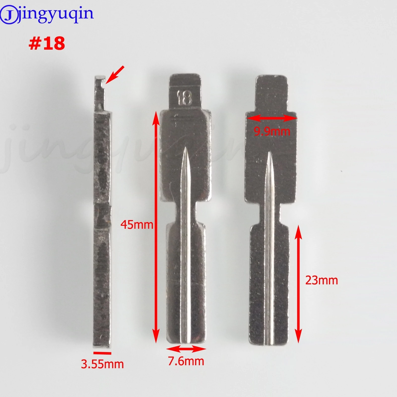 

jingyuqin 10PCS HU83 Blank Key Replacement Uncut Blade For BMW Key Blade Car-styling