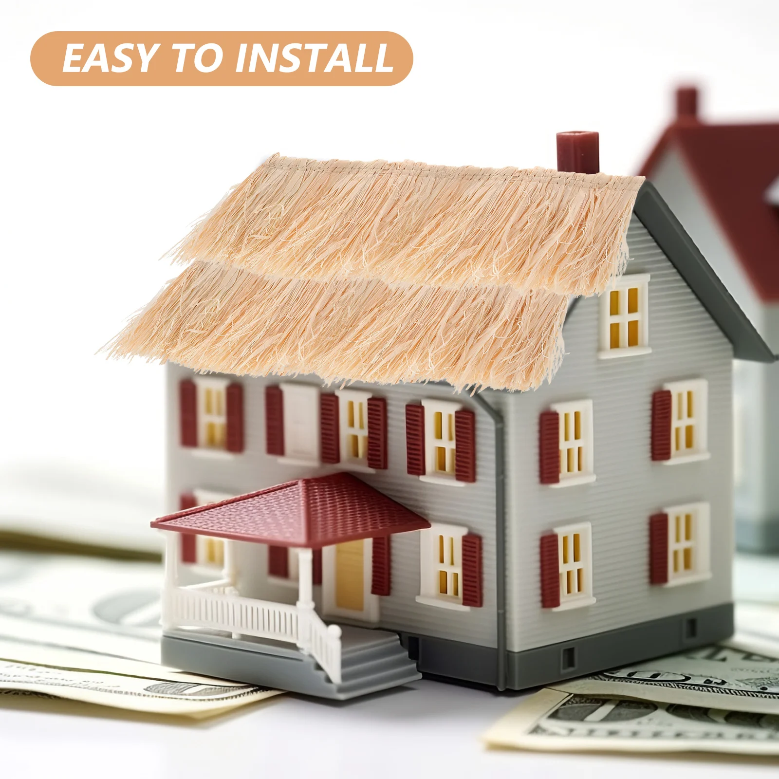 3 قطعة القش الاصطناعي محاكاة واقعية فو القش تسقيف مصغرة العشب القش لفة ل Diorama الحرفية حديقة موضوع بارك