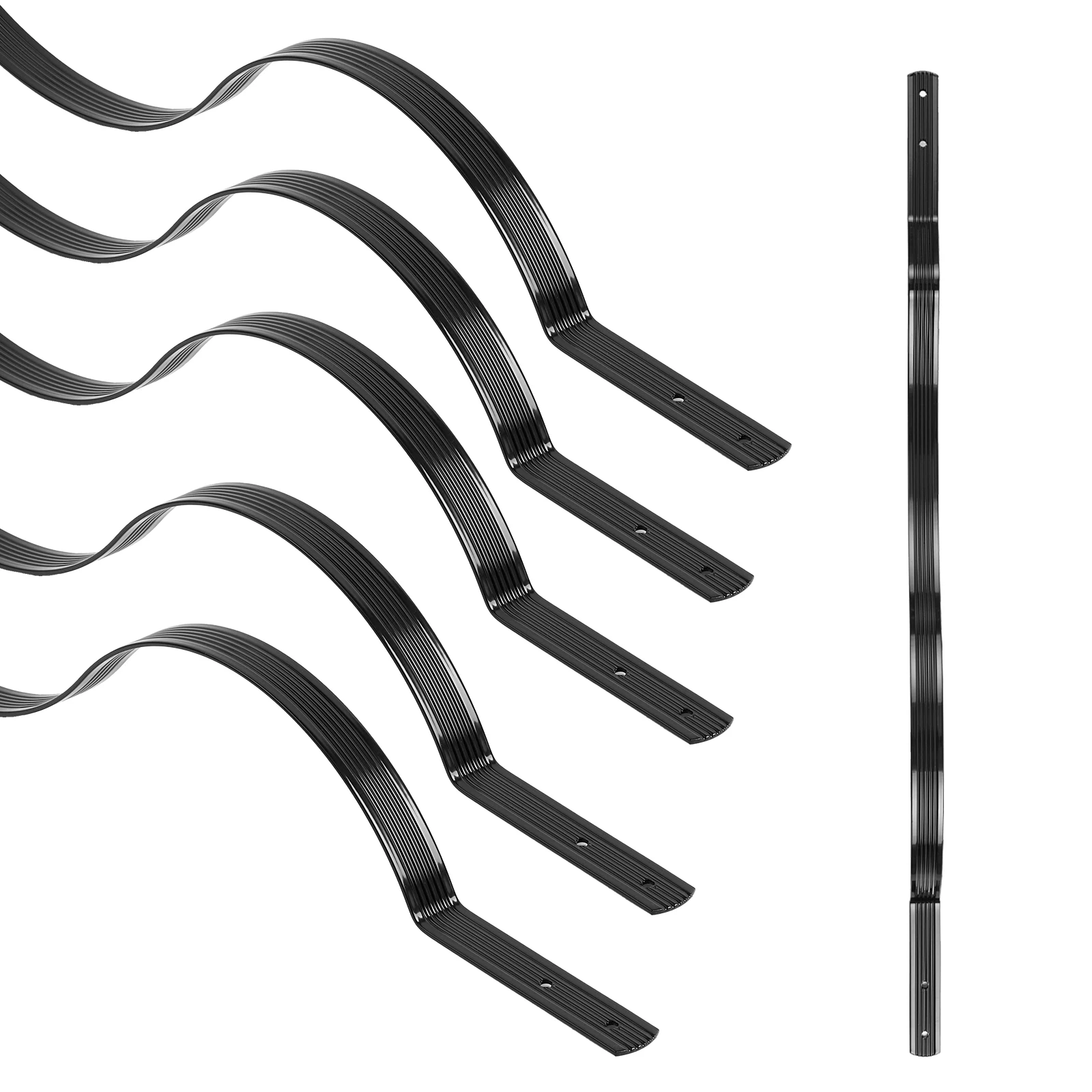 Balaustra da ponte, mandrini da ponte in alluminio da 50 pezzi, balaustra ad arco ondulato da 32,25"x1" con viti, balaustra da ponte per scale, terrazza