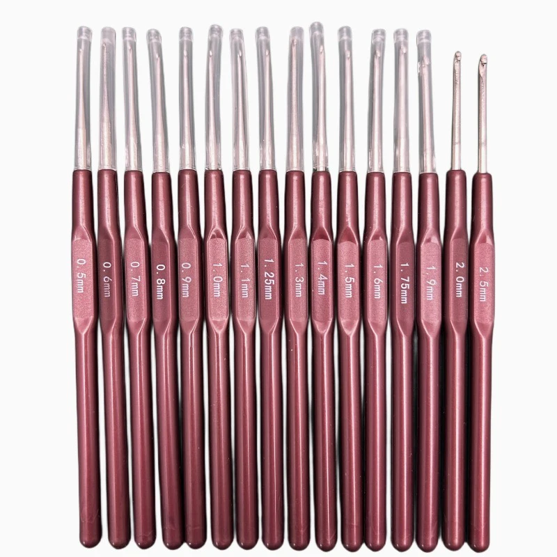 Superfine Crochet Hook 0.5-2.5MM Micro Hook Needles For Wig Making Crochet Locs Braids Weaving Needle Tools Knitting Needles 1pc