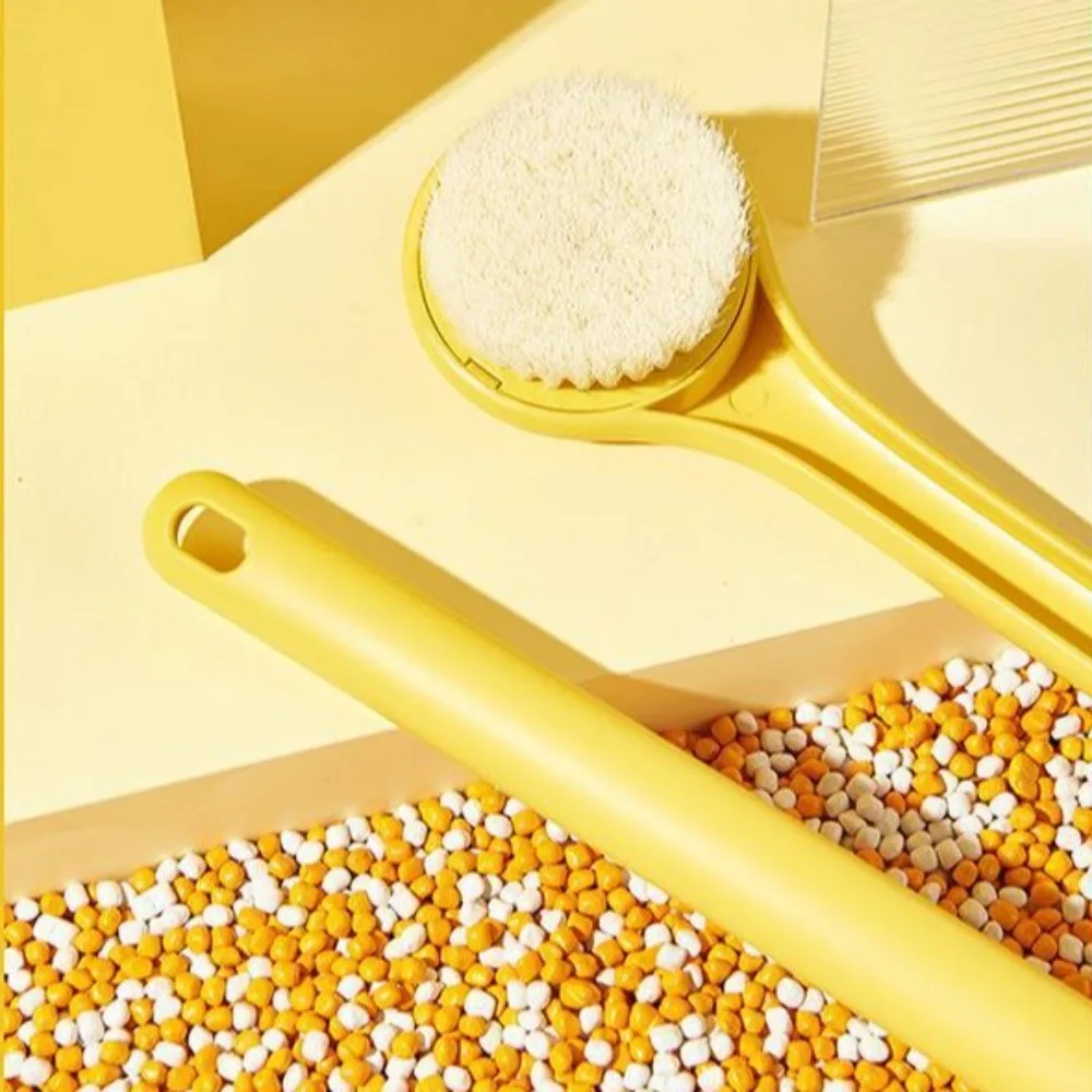 فرشاة استحمام عالمية لطيفة على شكل بطة بمقبض طويل، أداة تنظيف الدش الصفراء بشعيرات ناعمة لتدليك الجلد، أداة فرك الجسم #3