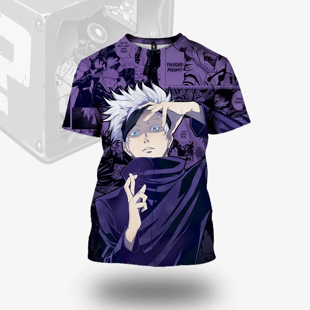 2024 Summer 3D All Art Anime Sukuna Goju Itadori Jujutsu Kaisen Character Child T-shirt Street Casual Top Kids Adults Clothing