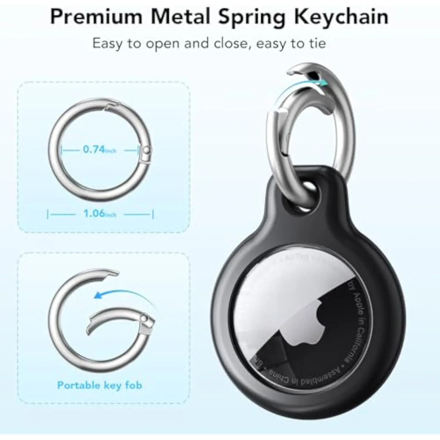 Waterproof Cover for Apple Airtag Holder Keychain with Anti-Lost Keyring Hard TPU AirTag Case for keys bag pet collar Suitcase