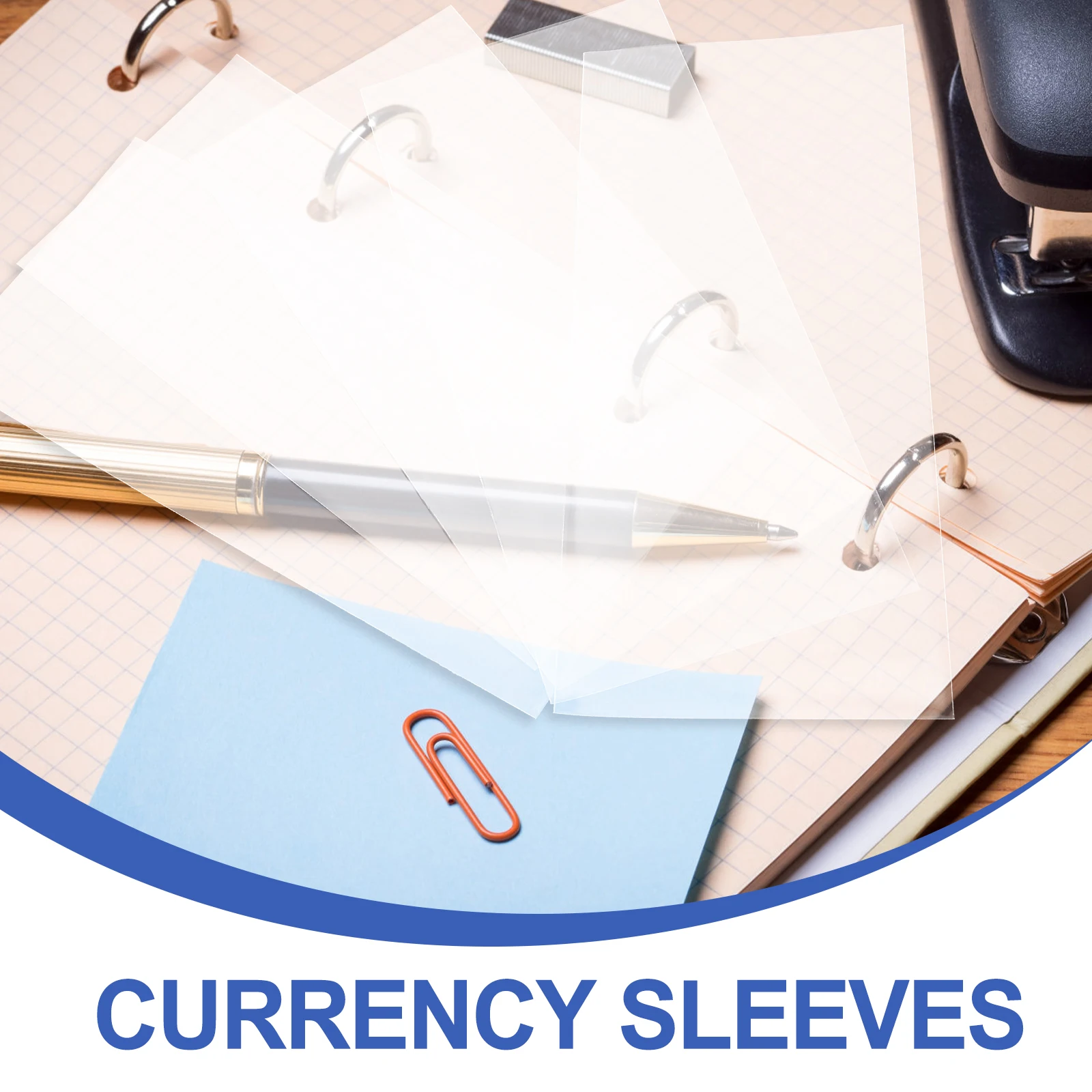 

100pcs Paper Money Bags 80x180mm Bill Protector Clear Note Holders for Cash Savings Organizer Coin Storage Envelopes