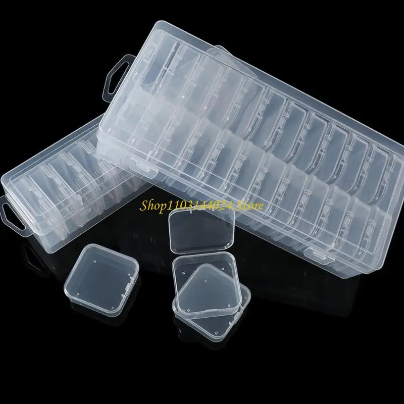 N5KE Lightweight Plastic Storage Case Bead Organizers Plastic Miniature Box Perfect for Holding Earplugs and Small