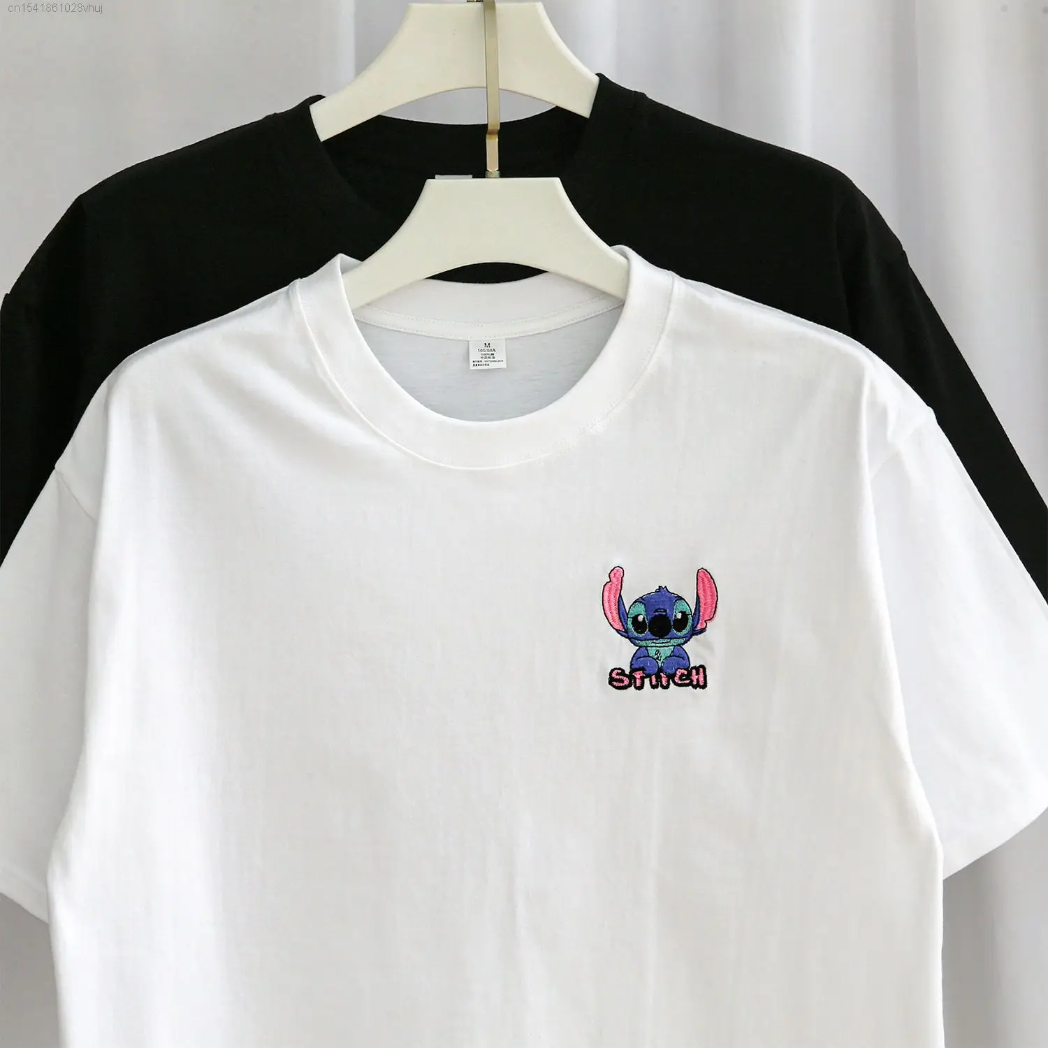 Disney Stitch Short Sleeve Embroidered T-shirt Y 2k Girls Summer Kawaii Anime Emo Harajuku Yk2 Tshirt Women Fashion Korean Tees