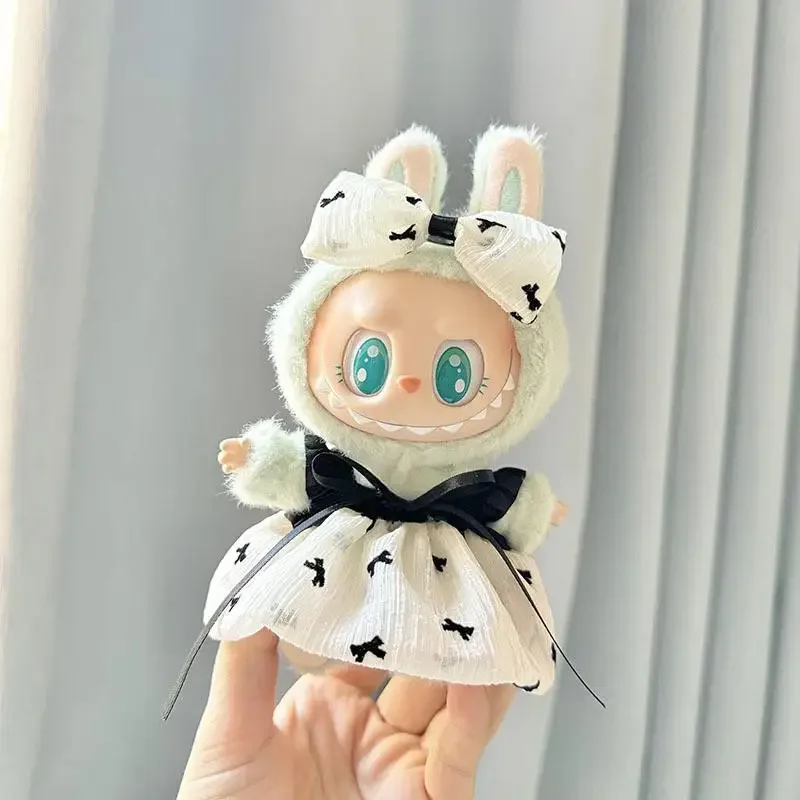 17cm Mini Plush Doll\'S Clothes Outfit Accessories For Korea Kpop Exo Labubu Idol V1 V2 Strap skirt set Clothing Gift