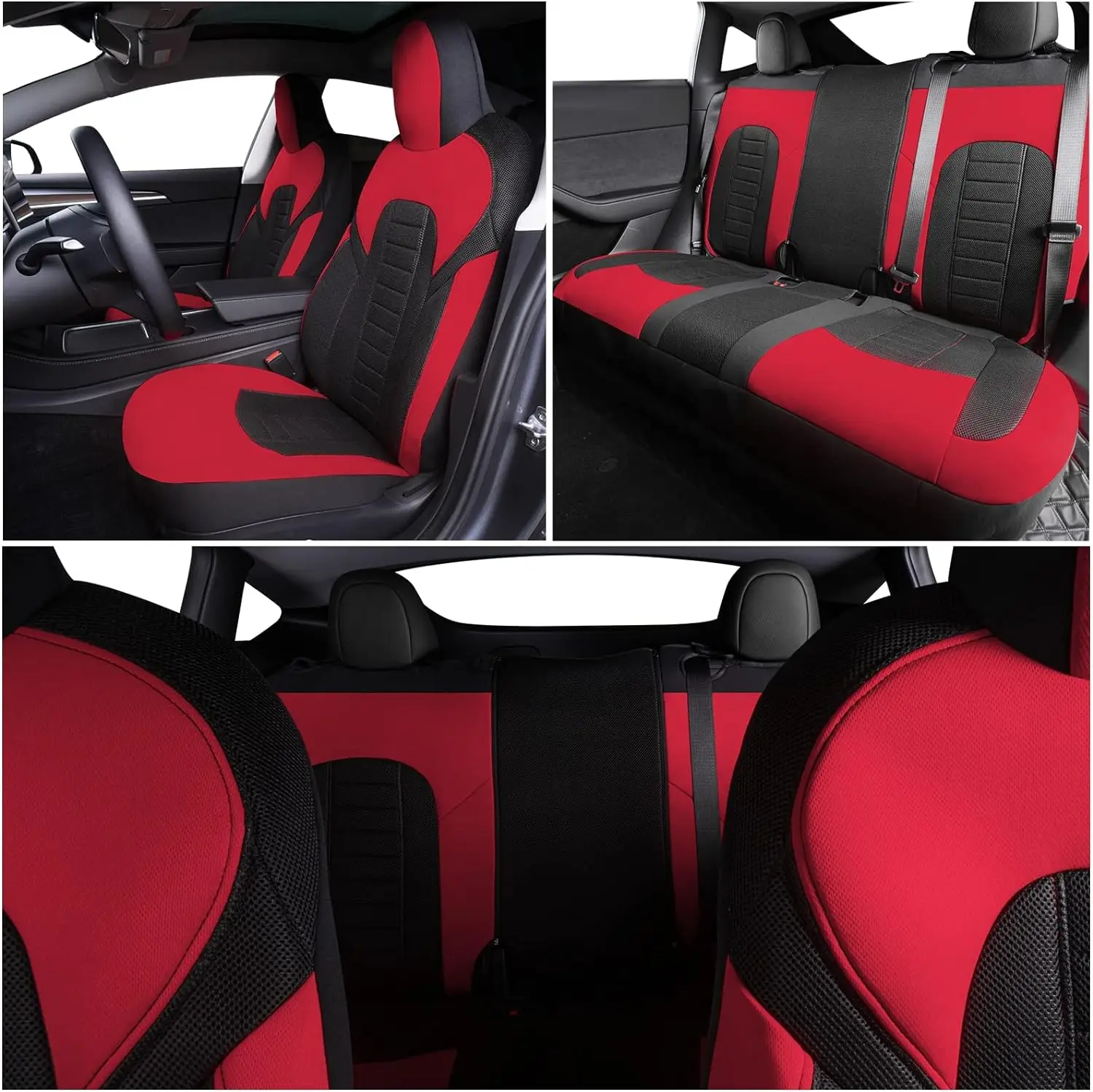 Car Seat Covers Full Set for Tesla Model Y 5 Seater Breathable Seat Covers For Tesla Model Y 2020 2021 2022 2023