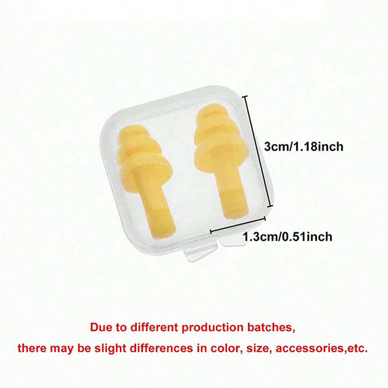 5/10 Pairs Swimming Earplugs with Box Soundproof Silicone Color Diving Noise Reduction Sleep Learning Reusable Washable TMZ