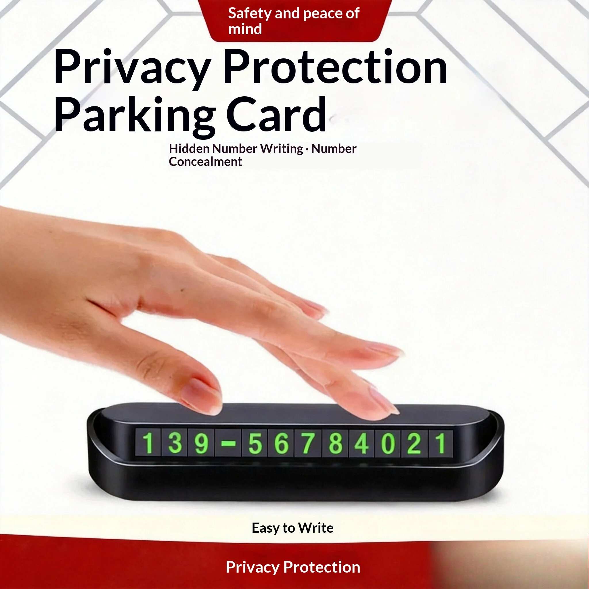 Car Number Card Temporary Parking Card Plate Telephone Number Car Park Stop Automobile Accessories Car-styling 13x2.5cm