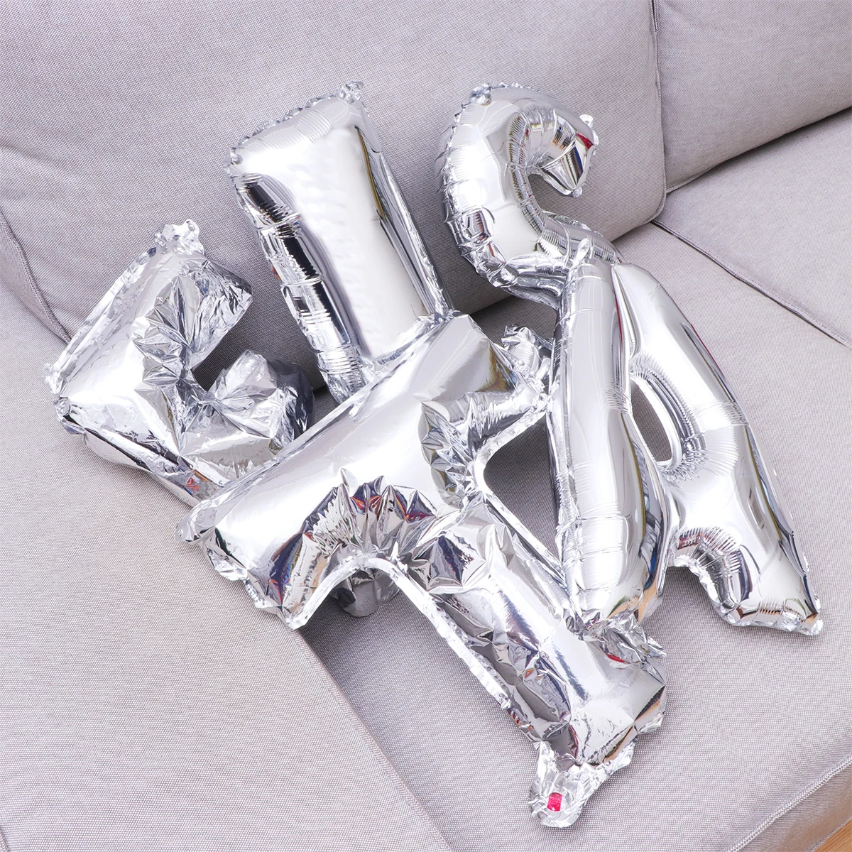 

1 Set Aluminum Foil Party Balloons Festival Decoration Creative Balloon Set Stylish Balloon Decor Silver Balloons For Photo