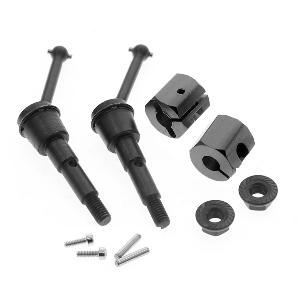 2Pcs Alloy Steel CVD Axles And Nuts Set for Tamiya SW-01 SW01 1/24 Scale 4WD RC Monster Truck Upgrade Durable Replacement Part