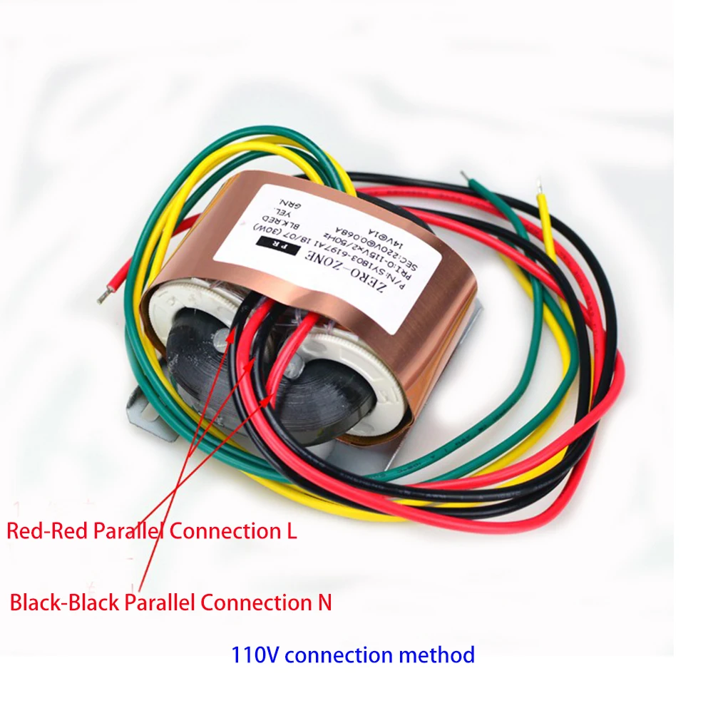 1pcs R Niu 30VA PRT06B 300V@0.04A 14V @1A Power Transformer R-type Transformer R Niu with copper foil