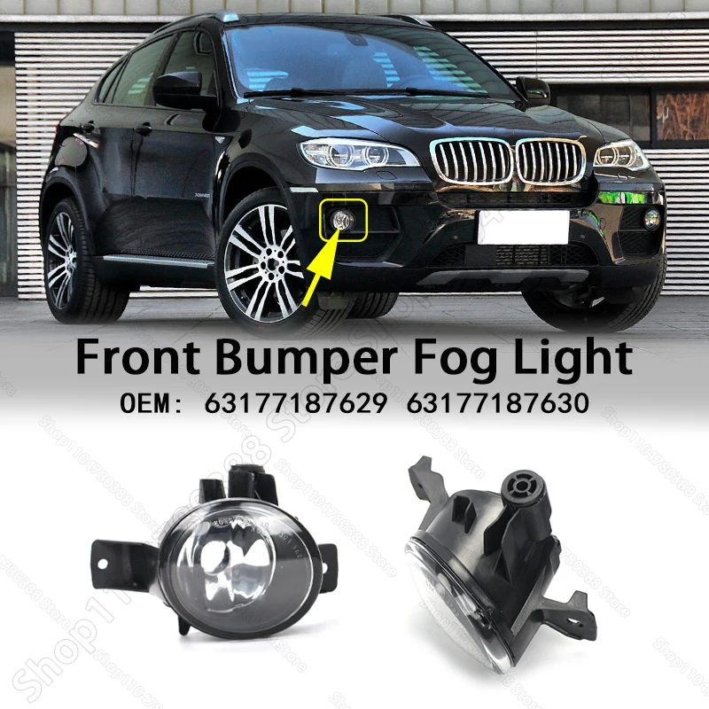 

Front Bumper Fog Light Lamp (No Bulb) For 2008-2014 BMW X6 (E71 E72) 63177187629 63177187630