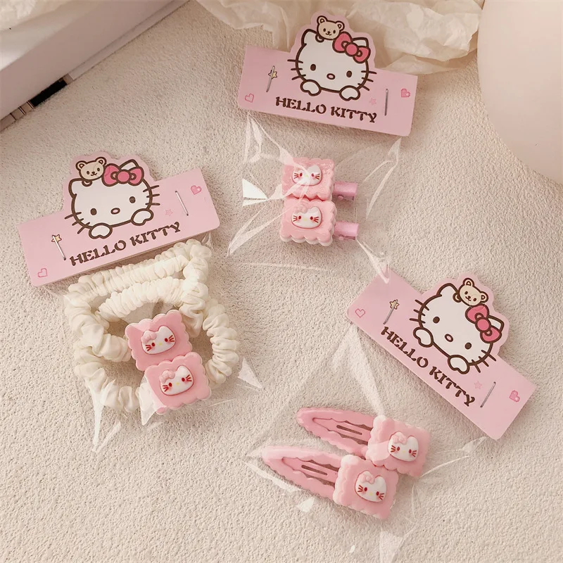 Cartoon miniso Sanrios Anime Kuromi My Melody Hairstring Ins Girl Heart Kawaii Headstring Hair Accessories Set Holiday Gifts