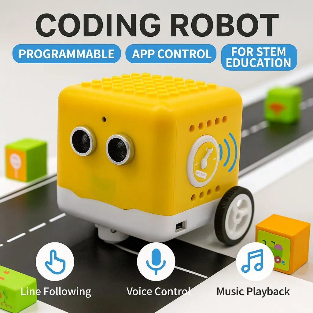 kit-robot-programmabile-kidsbits-robot-di-codifica-28-progetti-tutoriali-per-programmazione-grafica-arduino-bambini-stem-fai-da-te-educativo