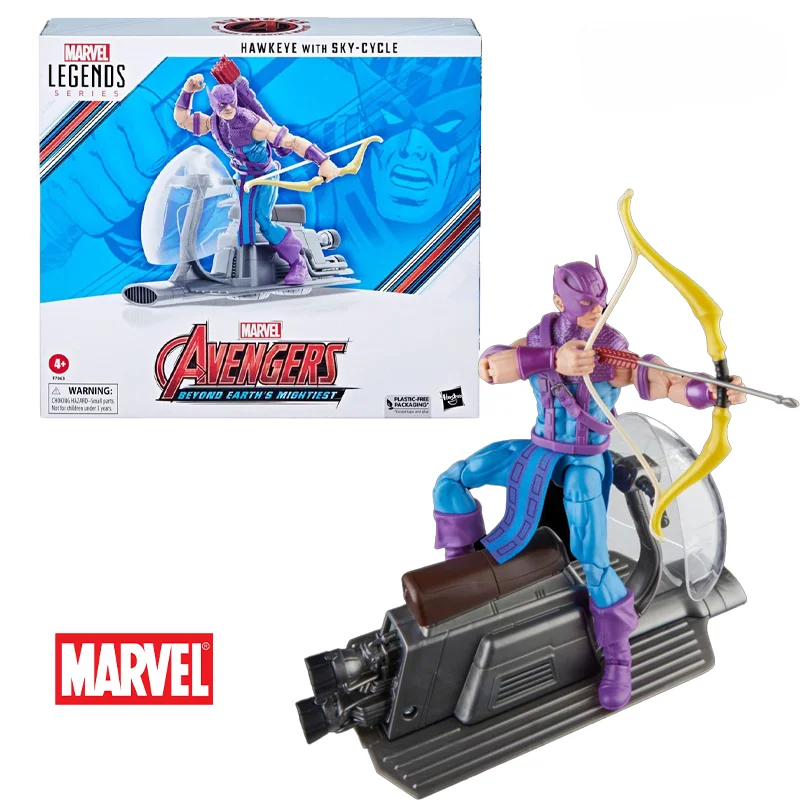 سلسلة Marvel Legends Hawkeye مع شخصيات حركة المنتقمون ذات الدورة السماء ، الذكرى السنوية الستون ، جديدة ، متوفرة بالمخزون ، 6"