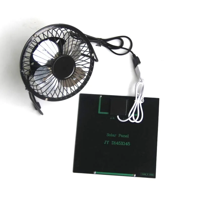 Op Zonne-Energie Aangedreven Ventilator Draagbare Mini Ventilator Kas Huisdier Hond Kippenhok Cool Mini Usb Vloer Kruipende Ventilator