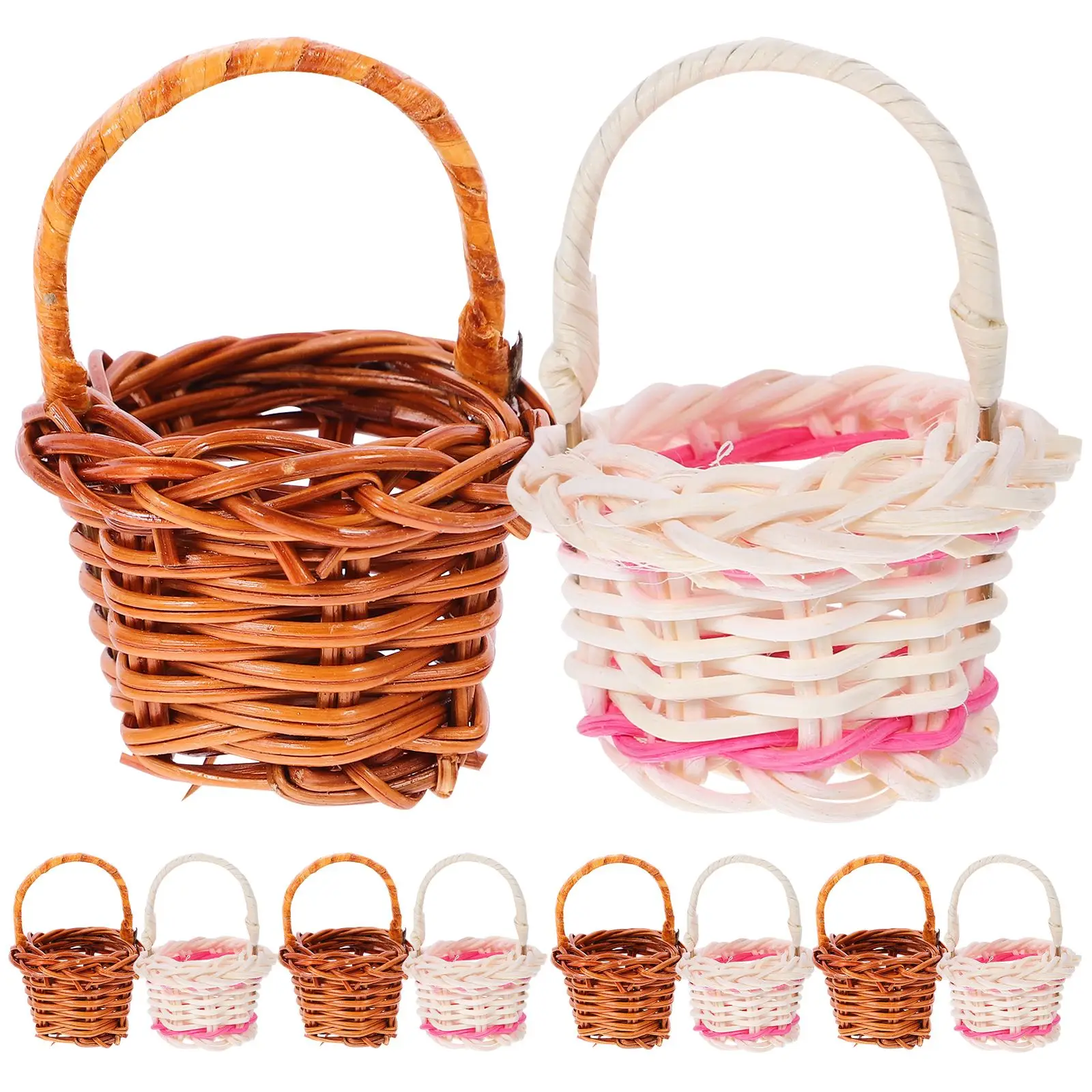 

10pcs Basket Decor Miniature Baskets for Crafting Jewelry Sundry Holder Miniature Baskets for Fairy House