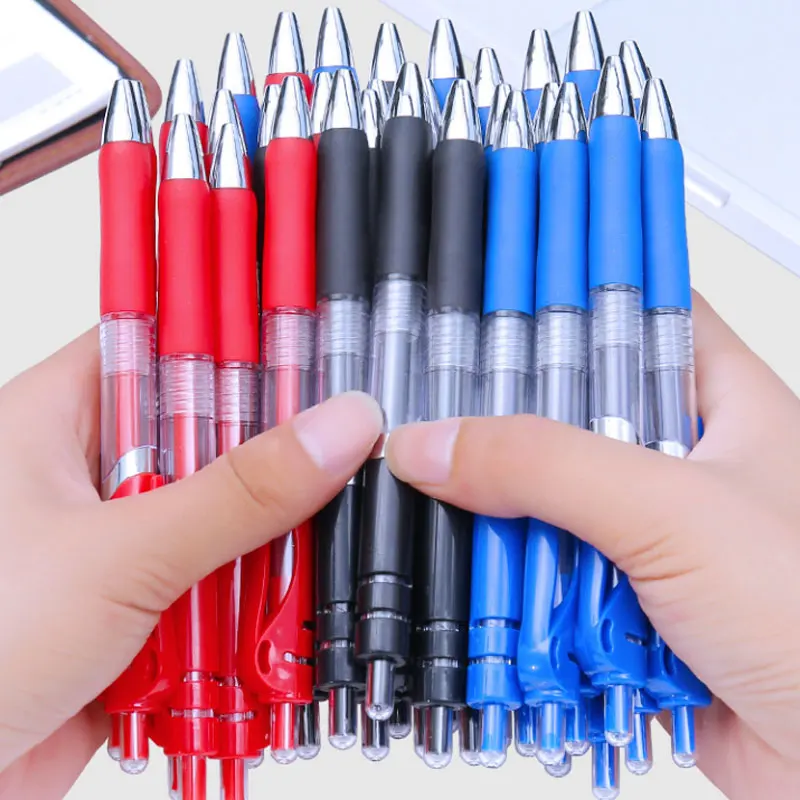 23/33 個格納式ボールペン大容量 0.5 ミリメートルボールペン黒/赤/青交換可能なリフィル学用品