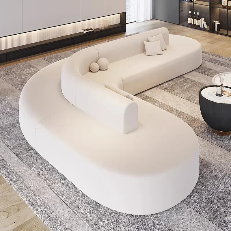 Double-sided sitting back to back, curved special-shaped corner sofa,customer-specific auction