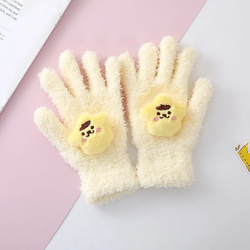 قفازات الخريف والشتاء لركوب الدراجات قفازات كرتونية جديدة لطيفة قفازات شتوية دافئة وسميكة للطلاب