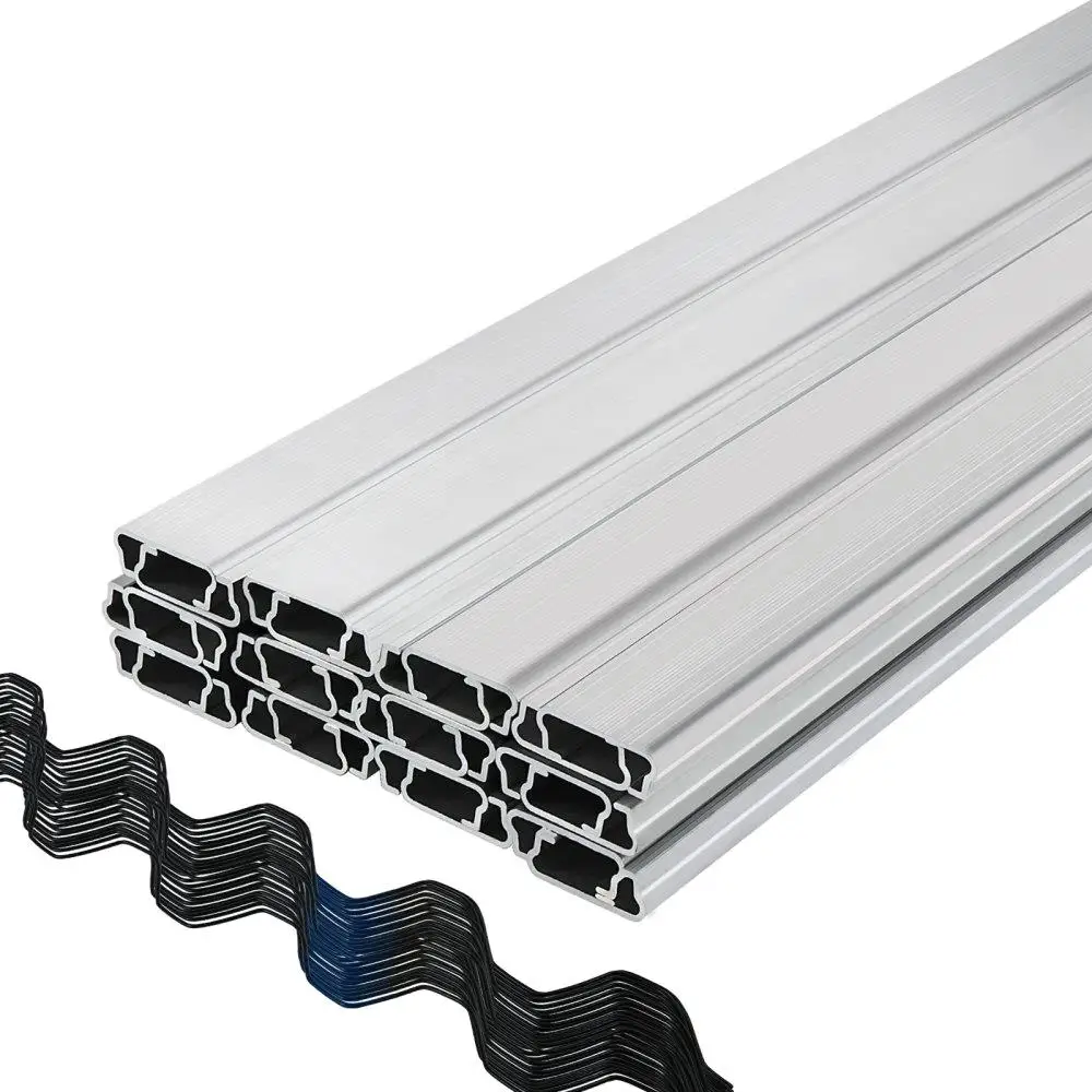 

Aluminum Alloy Wire Lock Channel PE Coated 6.56ft for greenhouse Bundle 20 Packs Plastic Poly Film Shade Cloth Screws