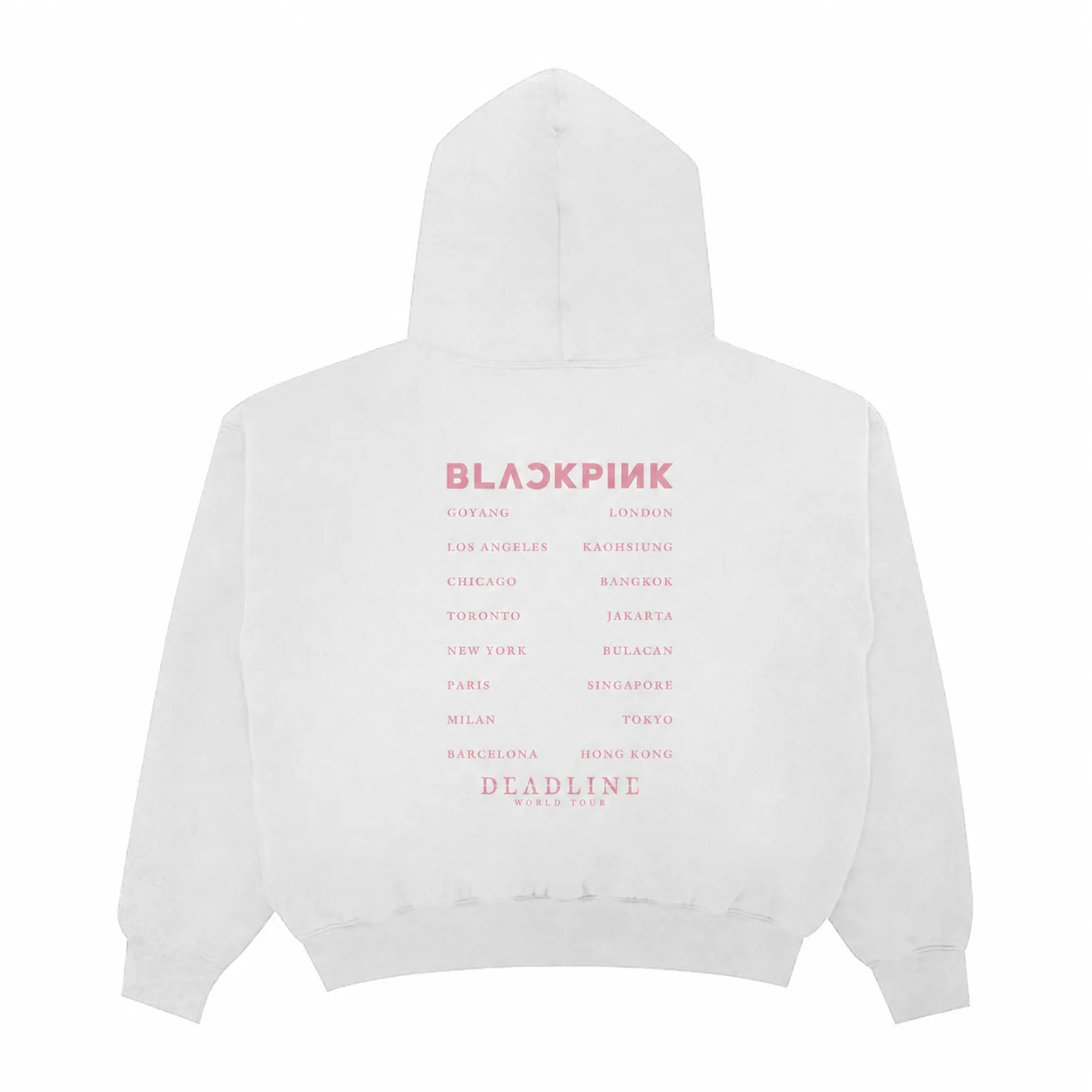 Men Women Kids BLACKPINK Cotton Print Hoodie Kpop World Tour Fan Merch Hooded Sweatshirt Tour City List Pullover Streetwear Top