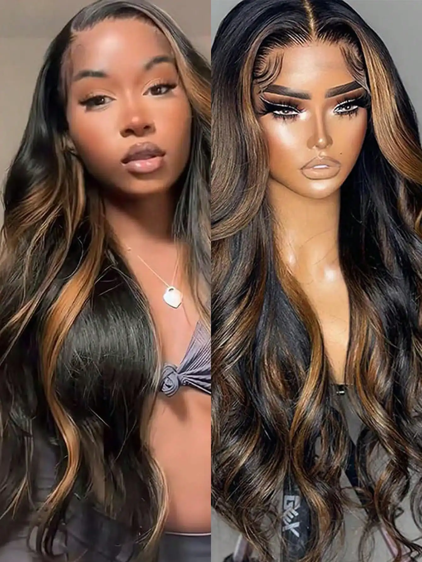 

1B/30 Highlight Lace Front Wig Human Hair180% Density Body Wave HD Transparent Lace Frontal Wigs Human Hair Colored Balayage Wig