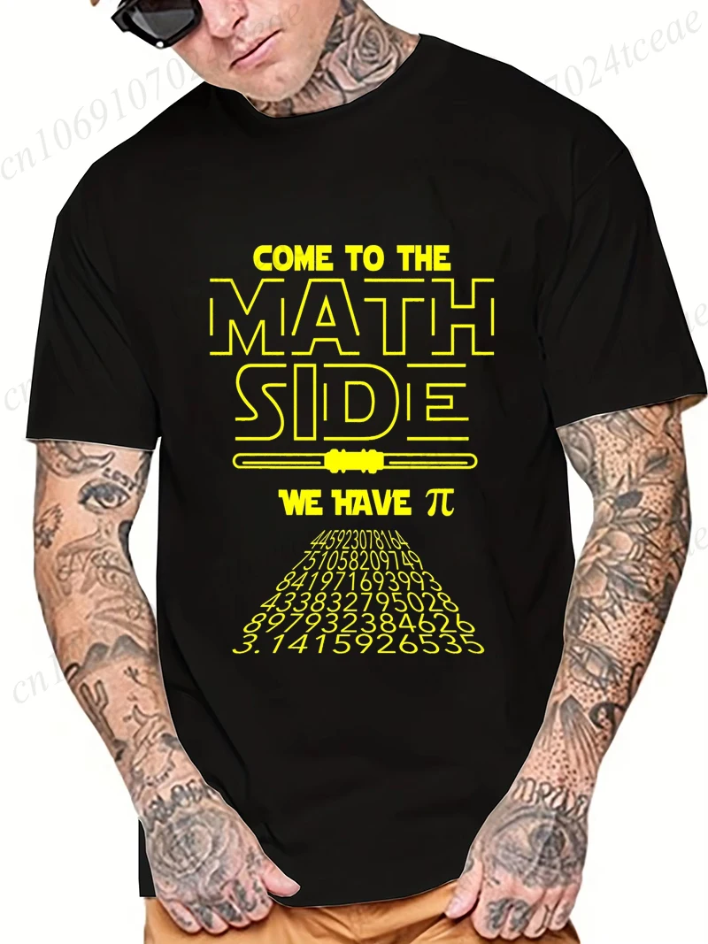 Come To The Math Side Pi Printed Men Women Shirt Clothing Funny Science Tshirt Streetwear Short Sleeve Gifts Summer T-shirts