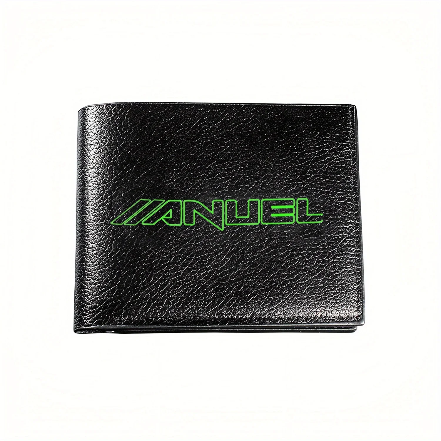 

IANUEL Green Neon Logo Stylish Mens Wallet Business Casual Elegant Simple Practical Quality Wallet Stylish Printing Graphic Crea