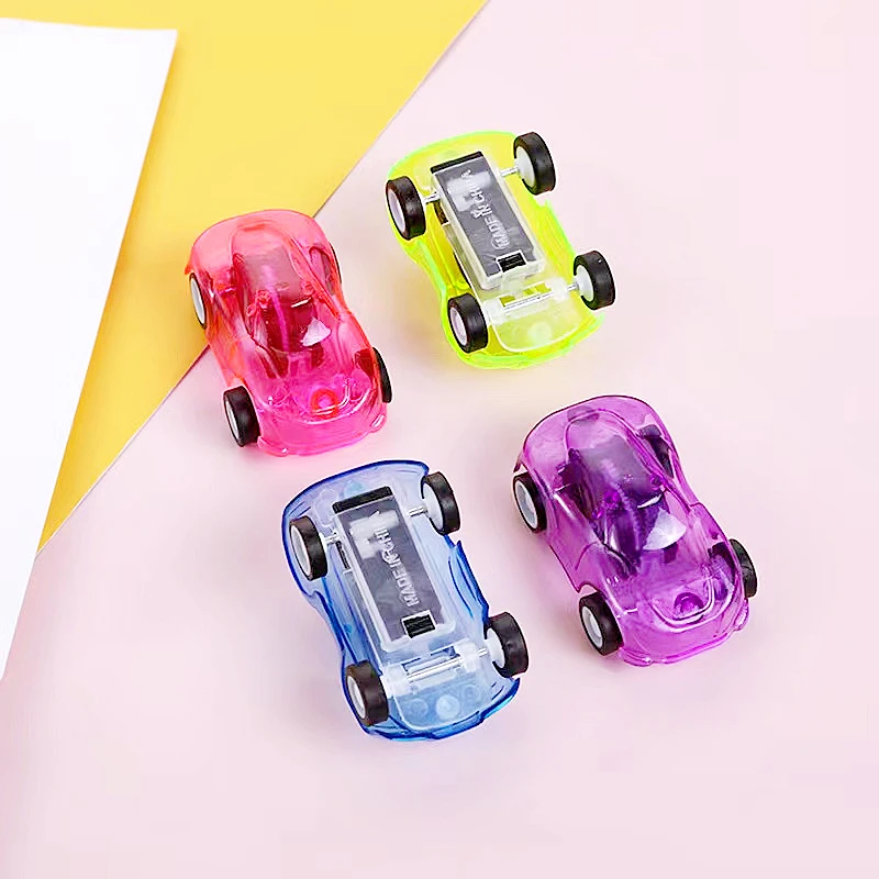 10PCS Mini Color Cartoon Pull Back Car Children Birthday Party Gift Toy Pinata Filler Sports Theme Party Gift For Boys And Girls