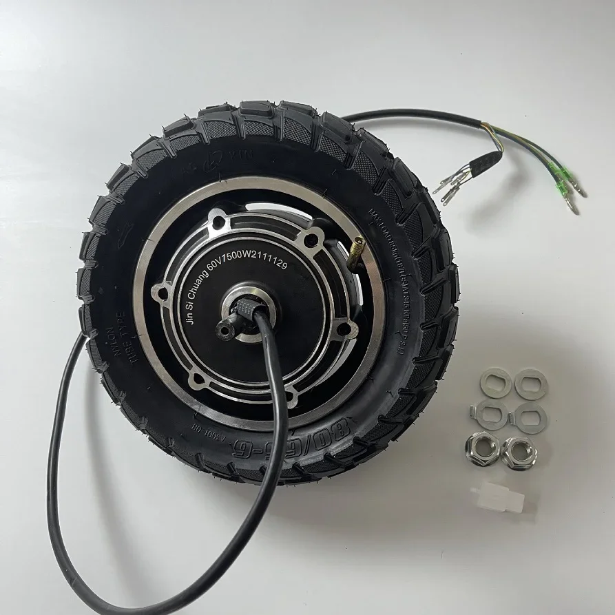 10 Inch 36v 48v 60v 1500w Double Shaft 60km/h Disc Bake Gearless Hub Motor